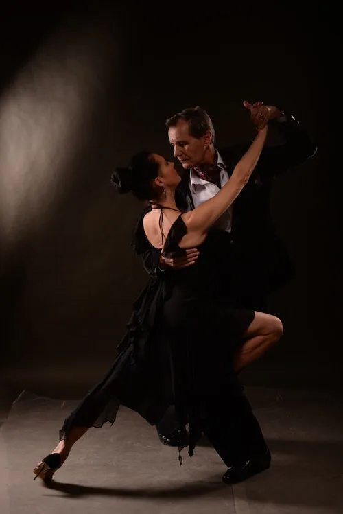 Adults learning tango at a dance class in Luton