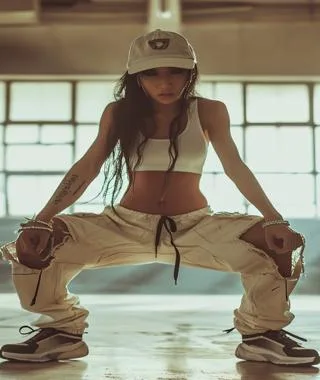 Adults learning hip-hop at a dance class in Norwich